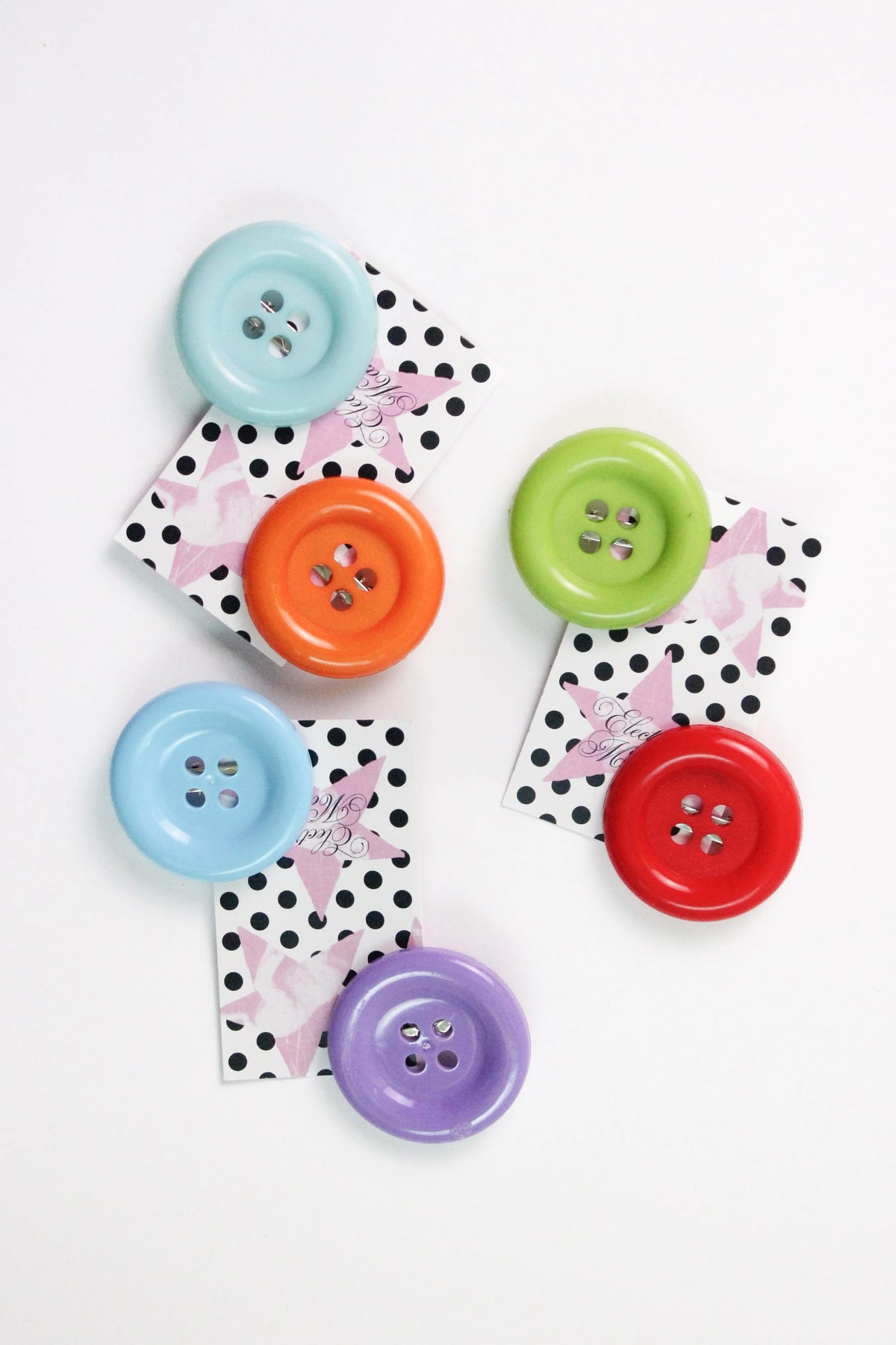 Button Barrette Set