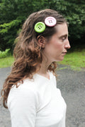 Button Barrette Set
