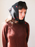 Felted Dotty Shawl in Grey and Red