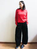 Pointelle Fundamental Tee in Apple Red