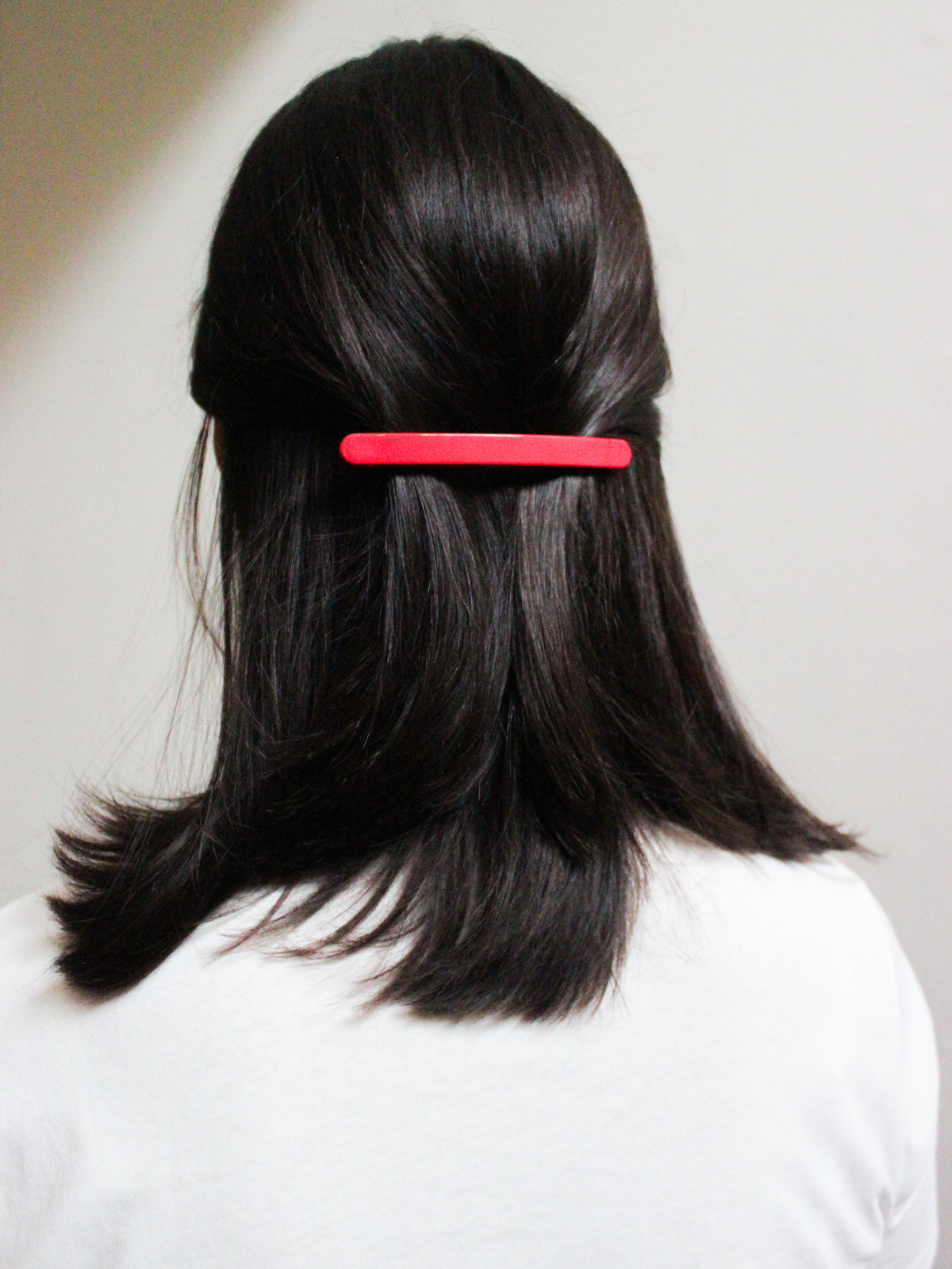 Slim Paris Barrette in Ruby