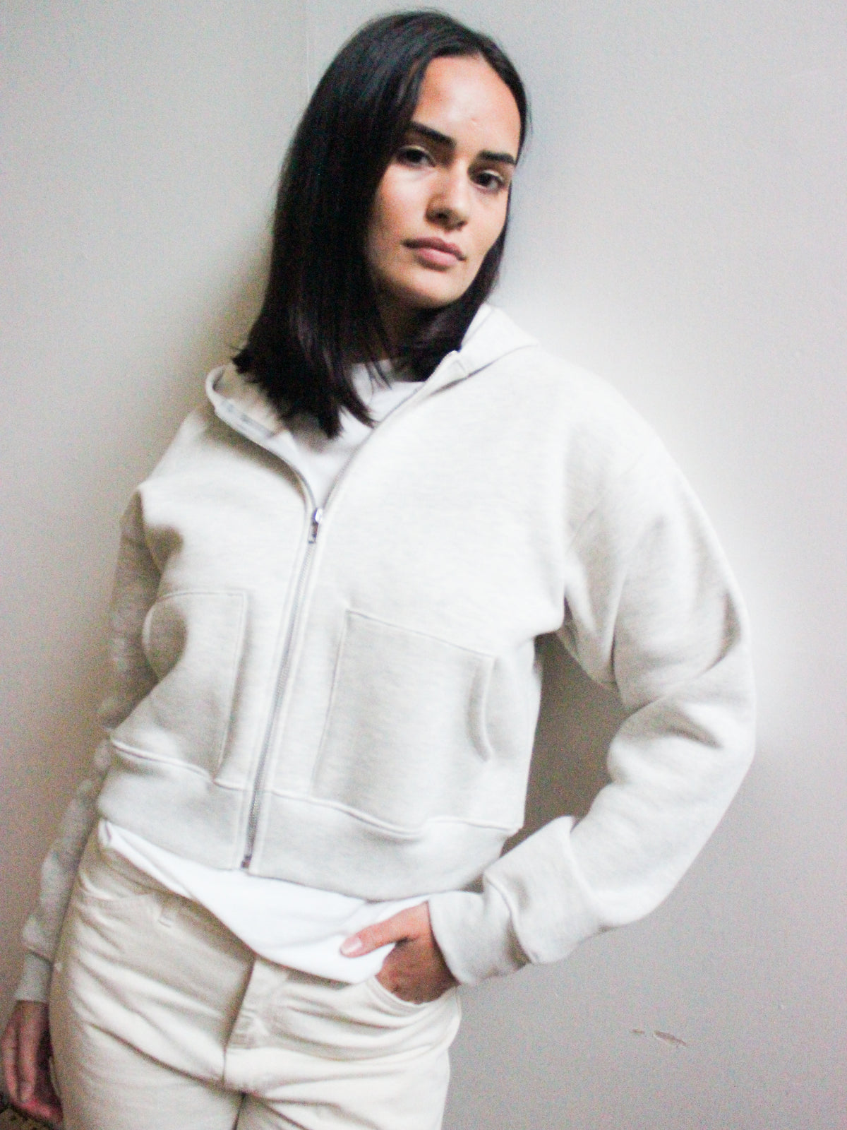 Chuck Hoodie Light Grey French Terry