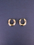 Wavy Chunky Hoops in Silver